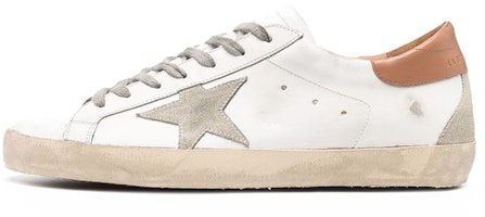 (Women) Golden Goose Super-Star 'White Brown Distressed' GWF00102.F002182.10803 (Women) Golden Goose Super-Star 'White Brown Distressed' GWF00102.F002182.10803