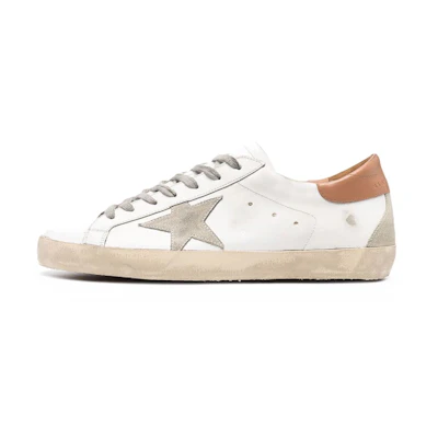 (W) Golden Goose Super-Star 'White Brown Distressed'