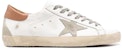 (W) Golden Goose Super-Star 'Putih Coklat Distressed' GWF00102.F002182.10803