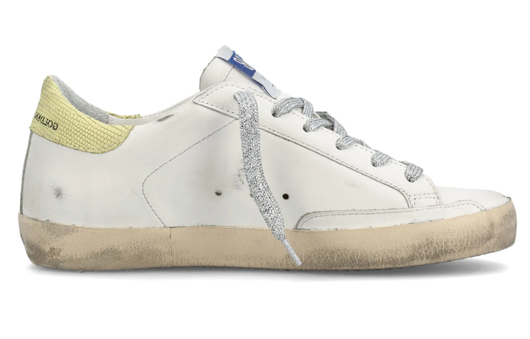 Lookbook 金鵝 Super-Star 低筒綁帶 時尚休閒鞋 女款 白色