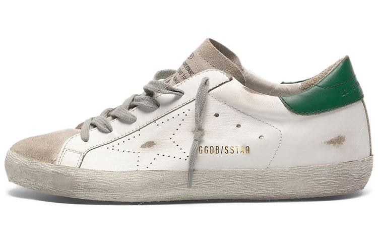 Buy (W) Golden Goose Super-Star 'Putih Hijau Bintang Rusak Terpotong' GCOWS590.C1