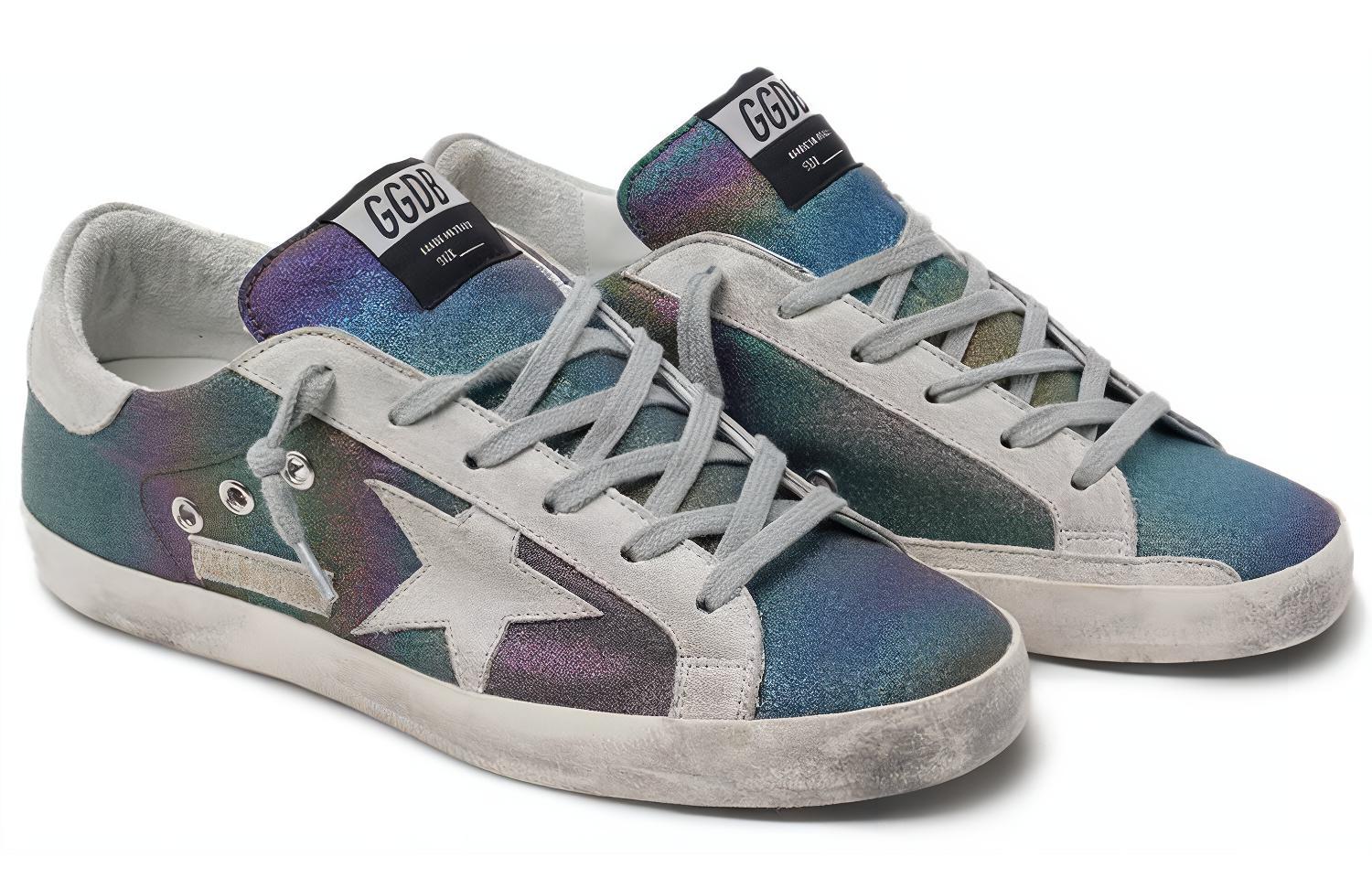 Lookbook (W) 金鹅 Super-Star '白色皮革彩虹蓝星' G36WS590.V19