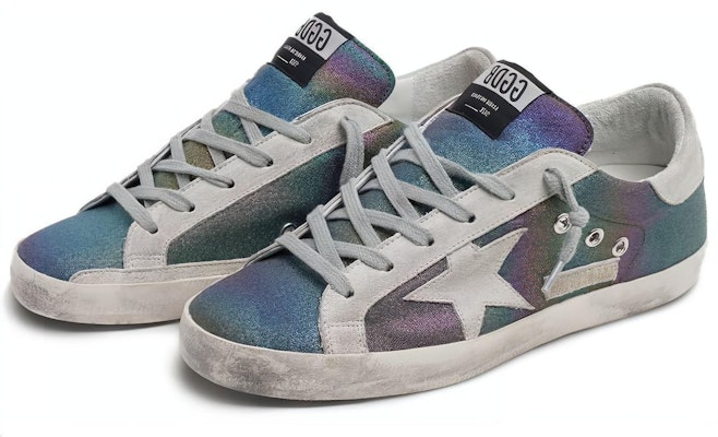 (W) 金鹅 Super-Star '白色皮革彩虹蓝星' G36WS590.V19 Shop (W) 金鹅 Super-Star '白色皮革彩虹蓝星' G36WS590.V19