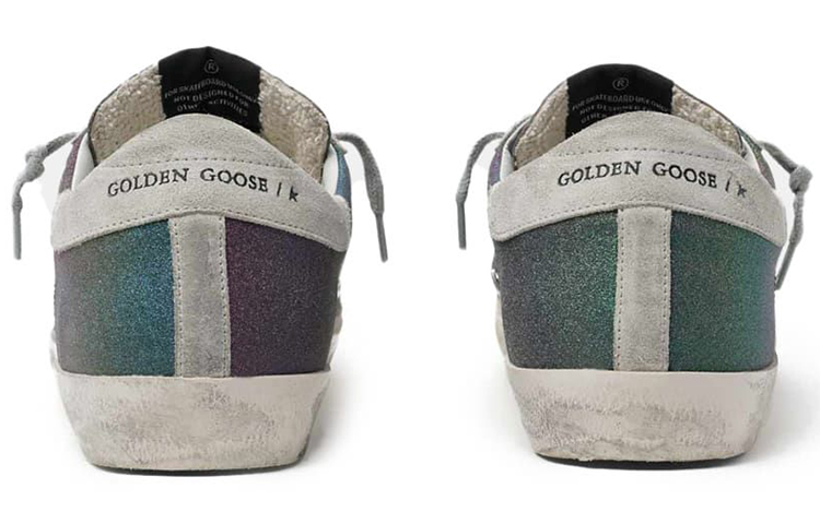 Purchase (W) 金鹅 Super-Star '白色皮革彩虹蓝星' G36WS590.V19