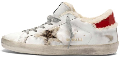 (Women) Golden Goose Super-Star 'White Red Tail Distressed' G35WS590.P91 (Women) Golden Goose Super-Star 'White Red Tail Distressed' G35WS590.P91