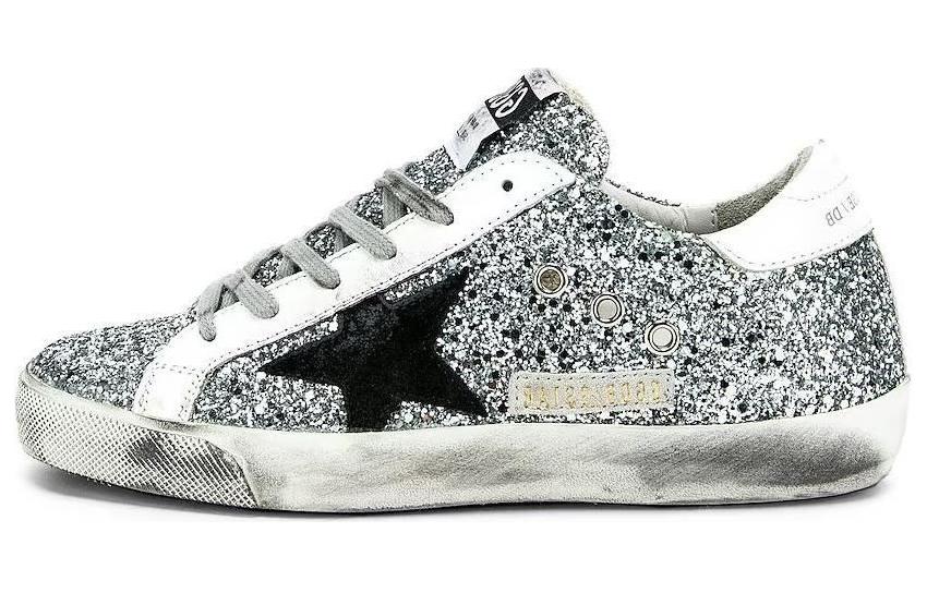 Buy 金鵝 Super-Star 復古做舊 時尚板鞋 女款 亮片白色