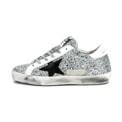 (W) Golden Goose Super-Star 'White Sequins'