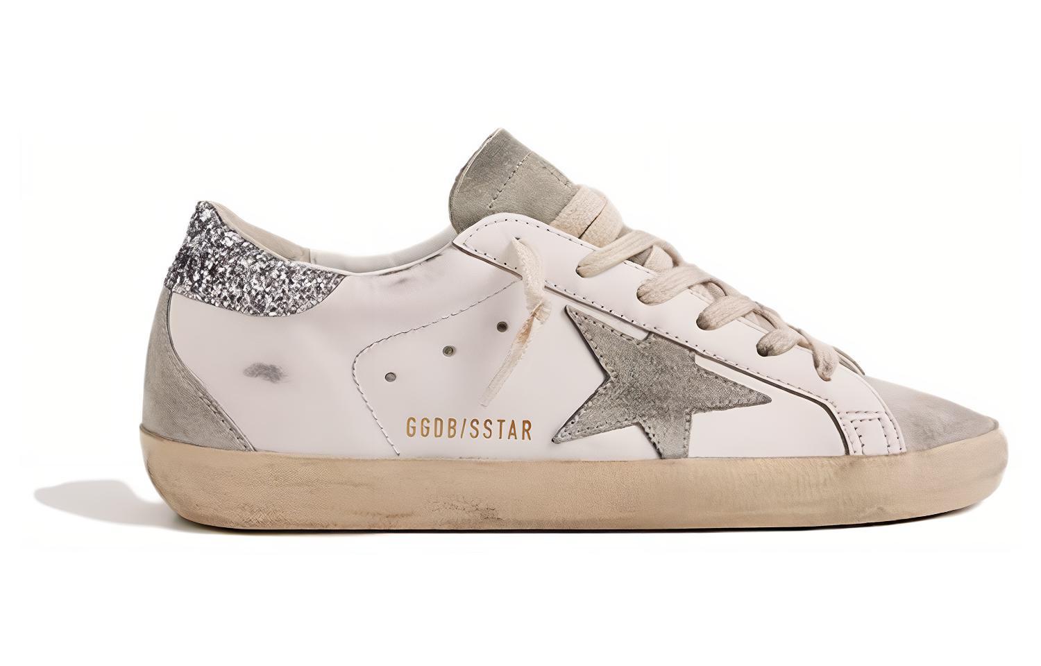 Order 金鵝 Super-Star 皮革 時尚圓頭 低筒 板鞋 女款 白色銀尾 做舊版