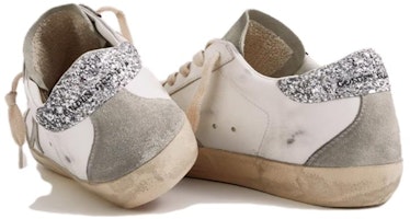 金鵝 Super-Star 皮革 時尚圓頭 低筒 板鞋 女款 白色銀尾 做舊版 Purchase 金鵝 Super-Star 皮革 時尚圓頭 低筒 板鞋 女款 白色銀尾 做舊版