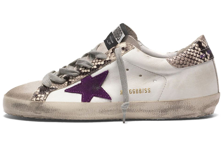 (W) Golden Goose Super-Star 'White Snake Print'