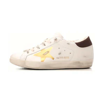 (W) Golden Goose Super-Star Gold Star White Gold