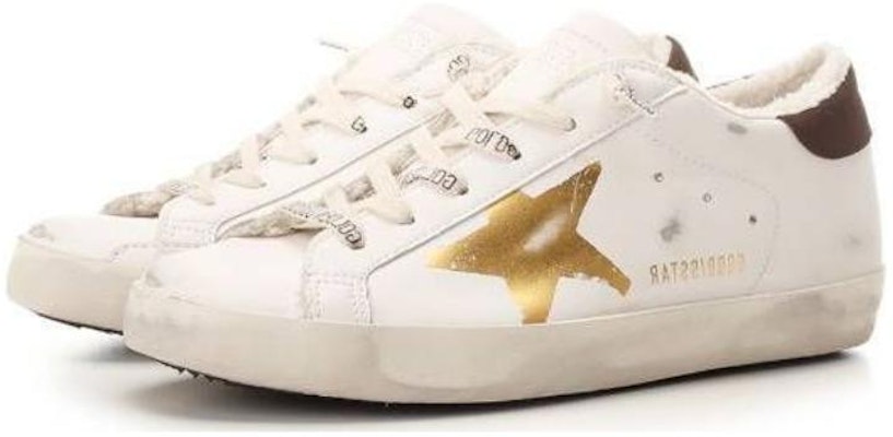 (W) Golden Goose Super-Star Bintang Emas Putih Emas GWF00498.F004780.82377 Lookbook (W) Golden Goose Super-Star Bintang Emas Putih Emas GWF00498.F004780.82377