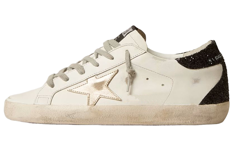 (Women) Golden Goose Super-Star Leather Low-Top Distressed White Fashion Sneakers GWF00102.F005076.11538