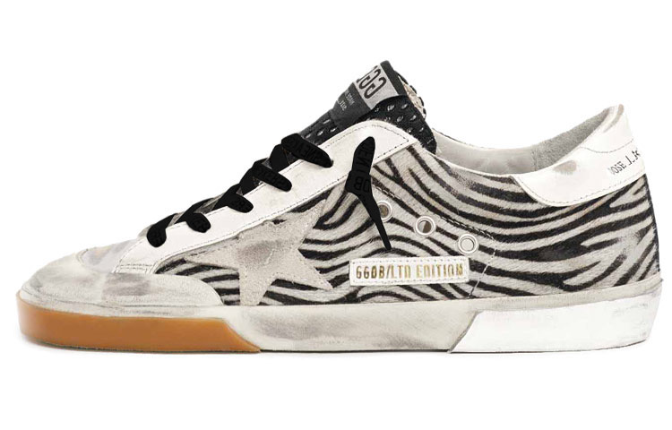 (W) Golden Goose Super-Star LTD Edition 'Zebra Stripe'