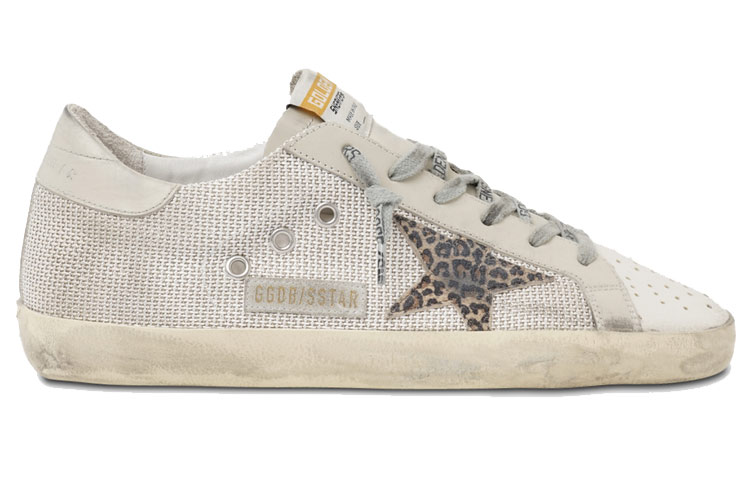 (W) Golden Goose Super-Star Low Top Gray White 'Distressed Leopard Star' 圖 2