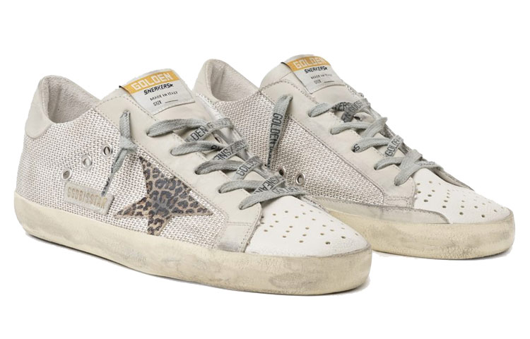 (W) Golden Goose Super-Star Low Top Gray White 'Distressed Leopard Star' 圖 3