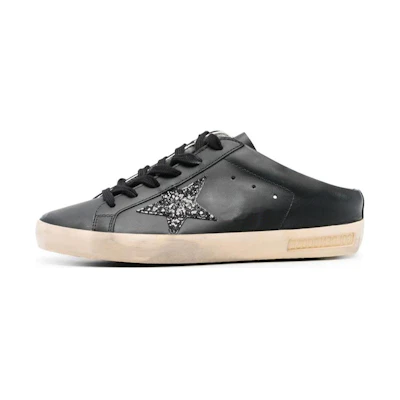 (W) Golden Goose Super-Star Sabot 'Black Leather'