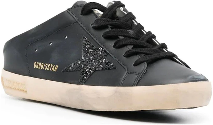 (Women) Golden Goose Super-Star Sabot 'Black Leather' GWF00110.F004701.90100 Order (Women) Golden Goose Super-Star Sabot 'Black Leather' GWF00110.F004701.90100