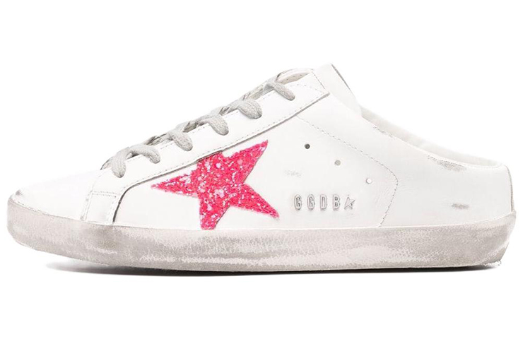 (W) Golden Goose Super-Star Sabot 'White Distressed'