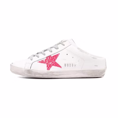 (W) Golden Goose Super-Star Sabot 'White Distressed'