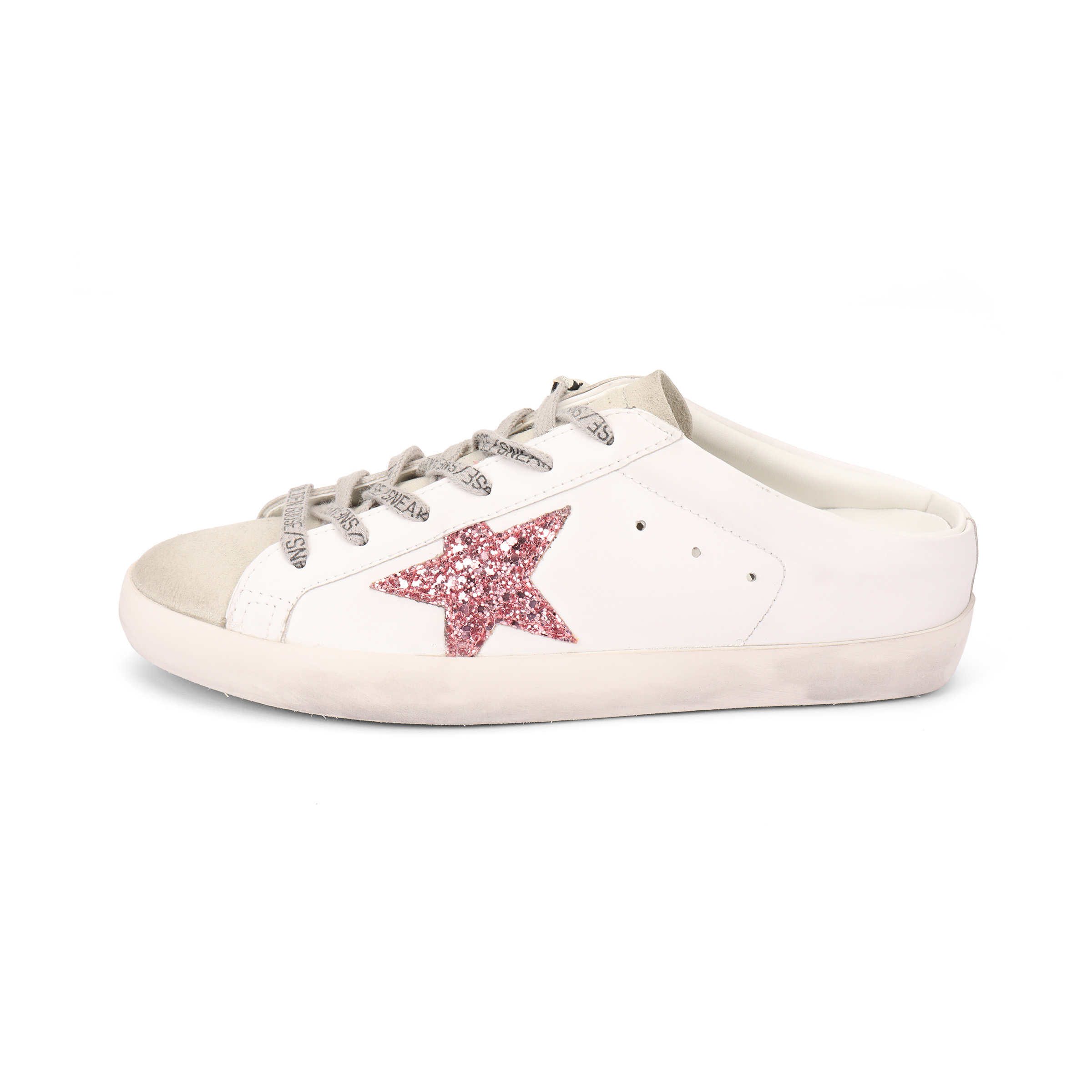 (Women) Golden Goose Super-Star Sabot White Closed-Toe Mules GWF00110.F005887.10386