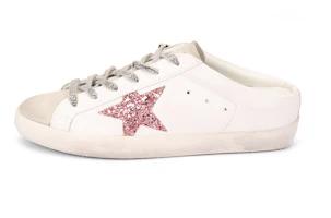 (Women) Golden Goose Super-Star Sabot White Closed-Toe Mules GWF00110.F005887.10386 (Women) Golden Goose Super-Star Sabot White Closed-Toe Mules GWF00110.F005887.10386