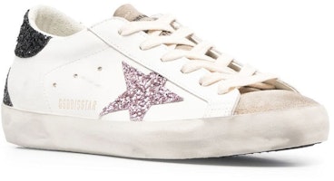 金鵝明星皮革綁帶時尚板鞋 女款 白紫 做舊版 Order 金鵝明星皮革綁帶時尚板鞋 女款 白紫 做舊版