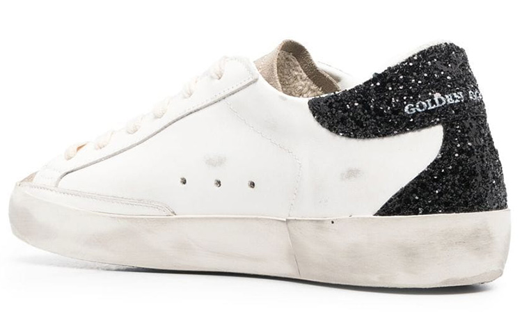Shop (W) 골든구스 슈퍼스타 화이트 블랙 크림 글리터 GWF00102.F004107.82158