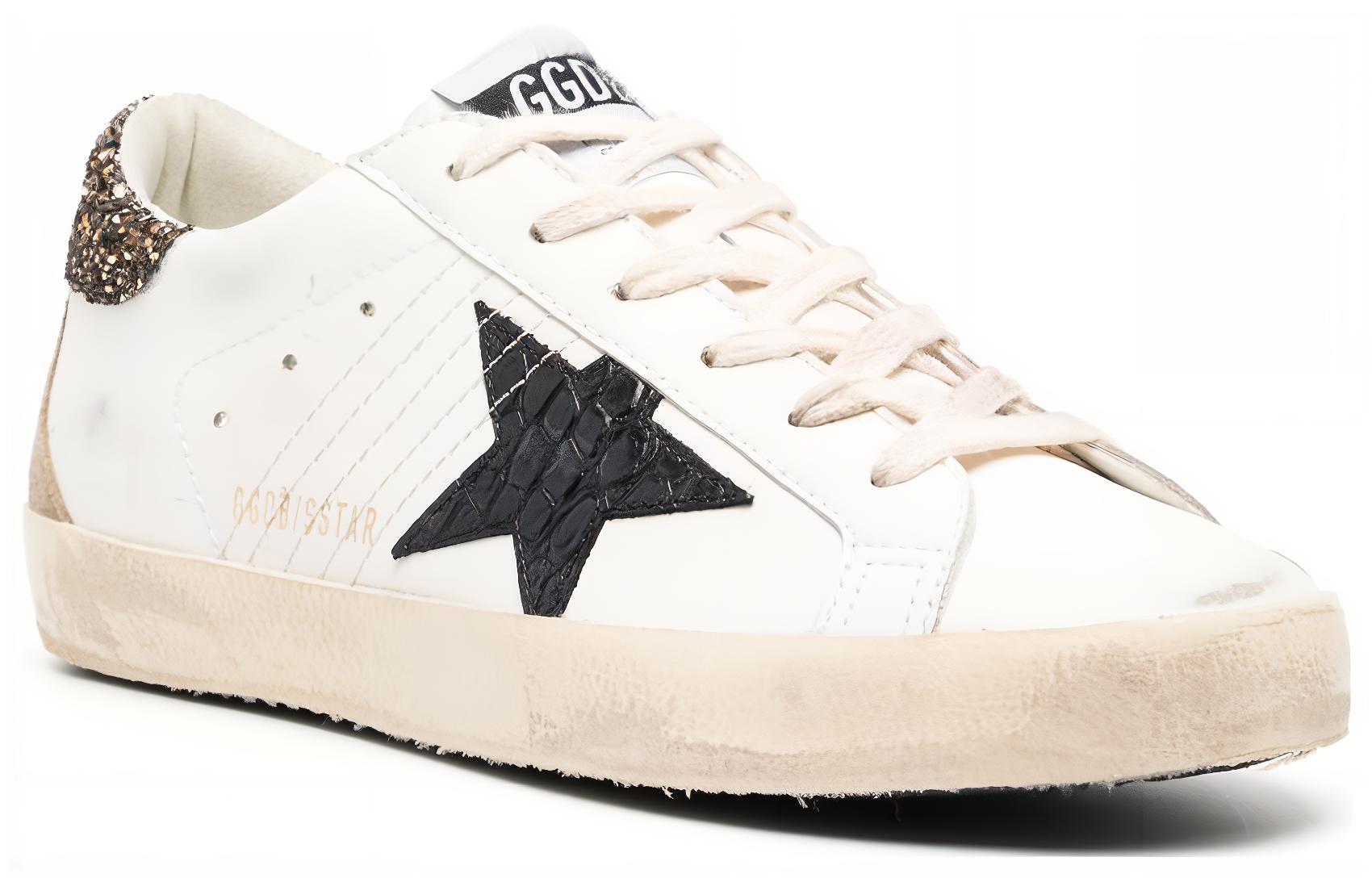 Lookbook 金鵄 Super-Star 小牛皮 圓頭綁帶 低筒 板鞋 女款 白色 做舊版