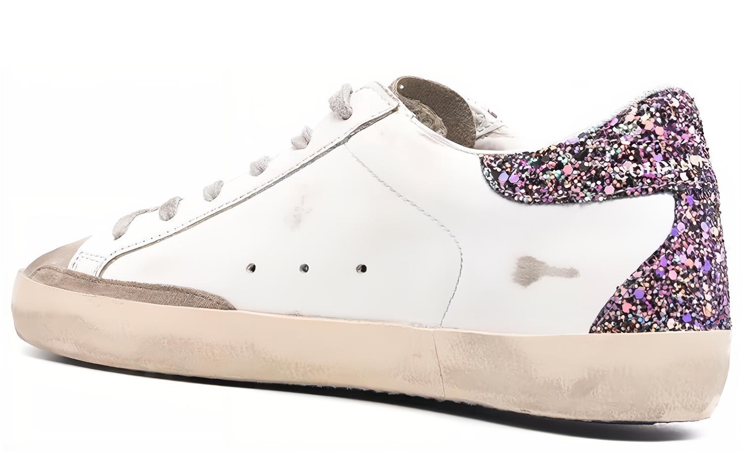 Shop (W) 金鹅Super-Star白色黑色多色亮片鞋 GWF00102.F002463.81497