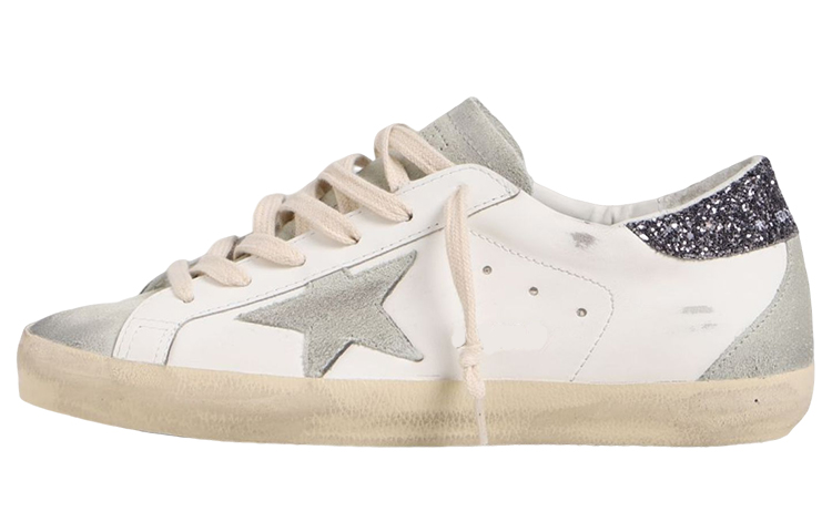 Buy (W) Golden Goose Super-Star Blanco Gris Oscuro con Brillo GWF00102.F004108.11166