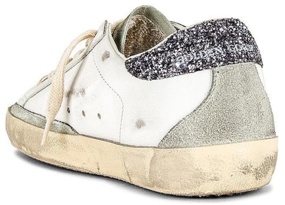 (Women) Golden Goose Super-Star White Dark Grey Glitter GWF00102.F004108.11166 Purchase (Women) Golden Goose Super-Star White Dark Grey Glitter GWF00102.F004108.11166