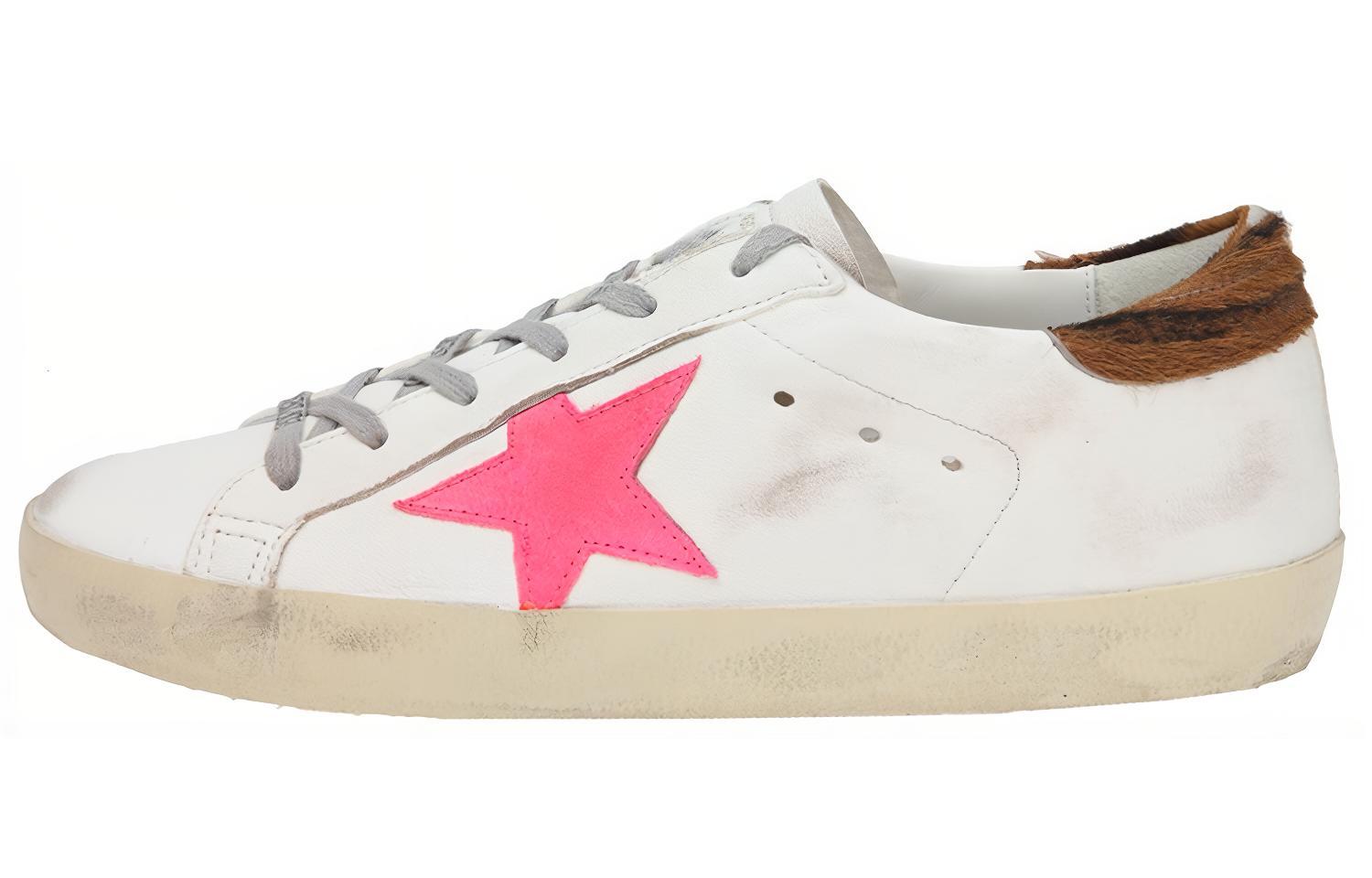 (Women) Golden Goose Super-Star White Fluorescent Red Zebra GWF00101.F004139.11387