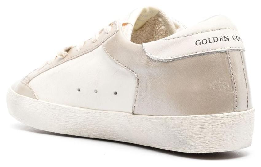 Shop 金鵰 Super-Star 皮革 平底系帶 時尚板鞋 女款 米白色 做舊版