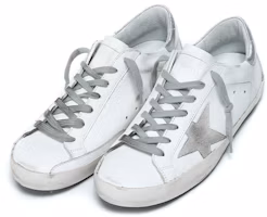 Shop 金鵰牌 Superstar 復古式麂皮星星低筒時尚板鞋 女款 白灰