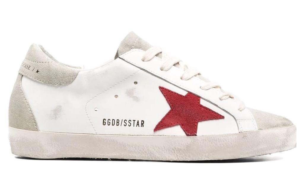 Order (W) Golden Goose Super-Star 'Blanco Envejecido Rojo' GWF00102.F002576.10218