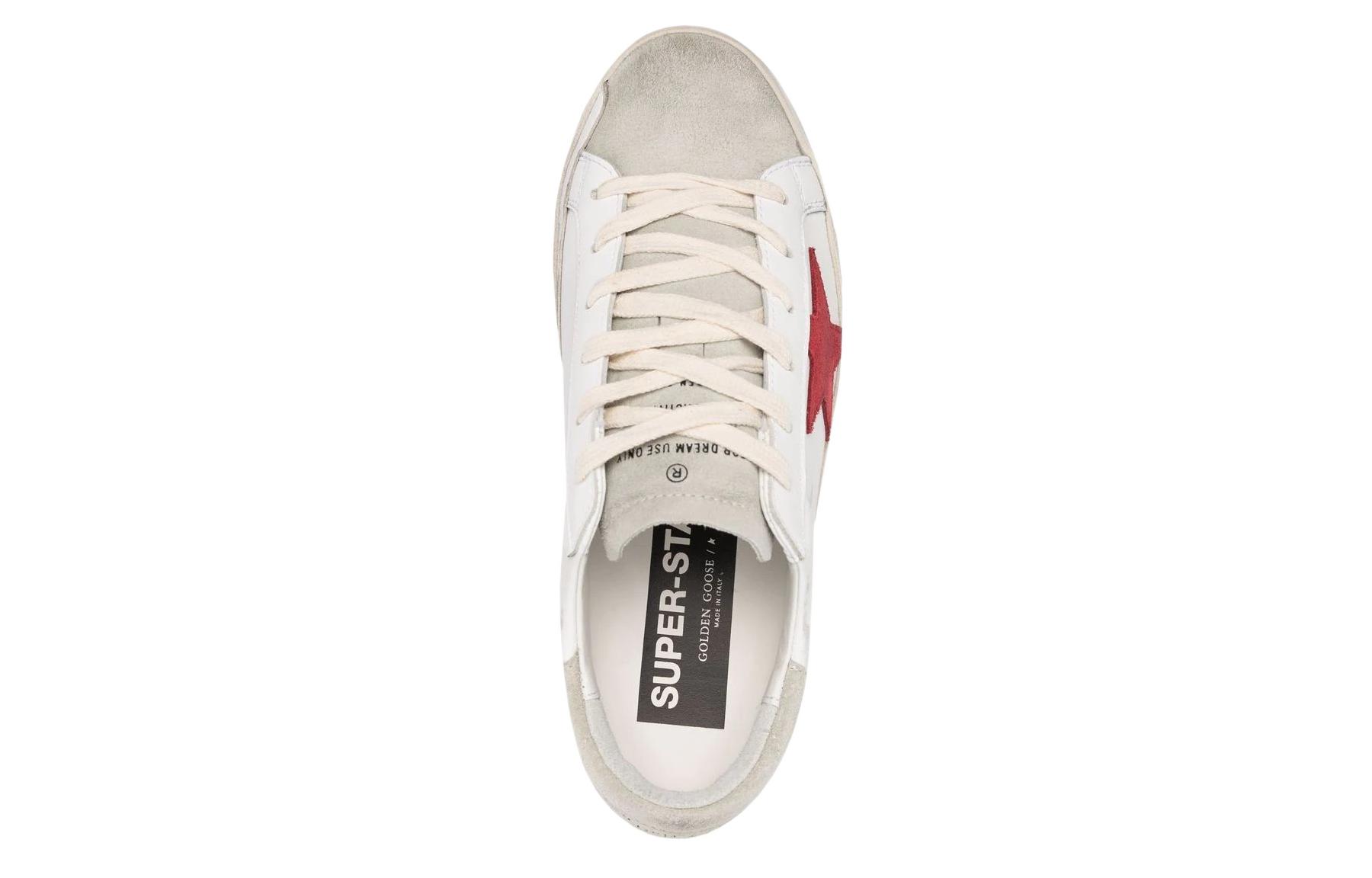 Shop (W) Golden Goose Super-Star 'Blanco Envejecido Rojo' GWF00102.F002576.10218