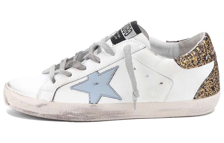 (W) Golden Goose Super-Star 'Gold Glitter Distressed'