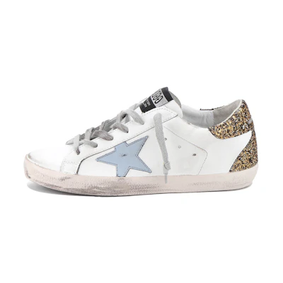 (W) Golden Goose Super-Star 'Gold Glitter Distressed'