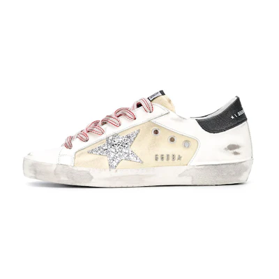 (W) Golden Goose Super Star 'Red Black White Distressed'