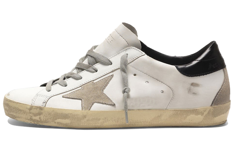 (Women) Golden Goose Super Star 'White Black Distressed Lettering' GCOWS590.W55