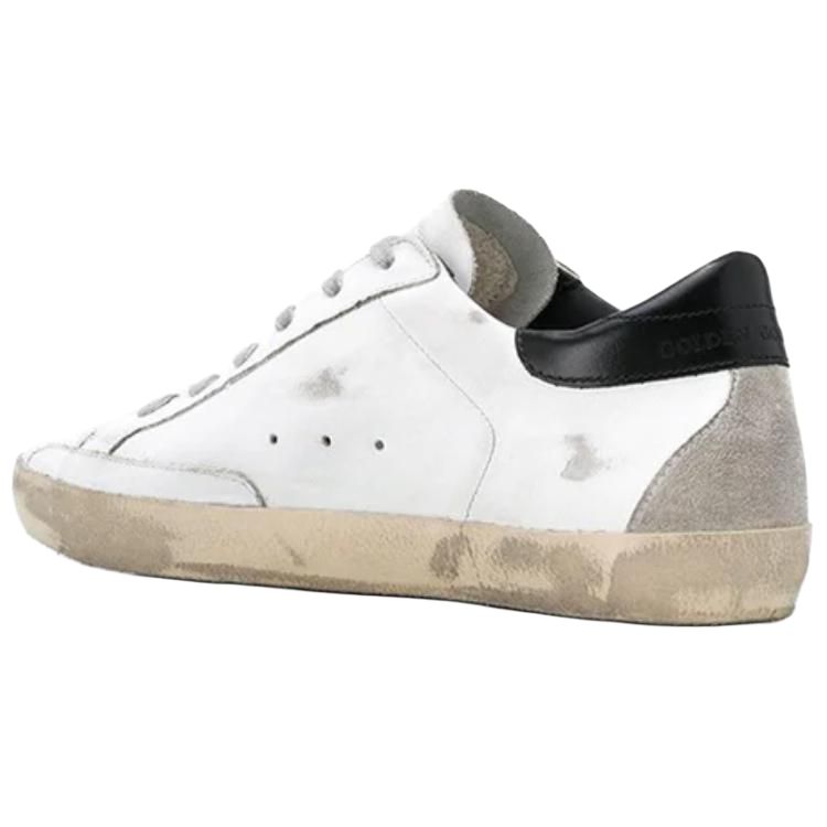 Order (W) Golden Goose Super Star 'Putih Hitam Distressed Lettering' Sneaker GCOWS590.W55