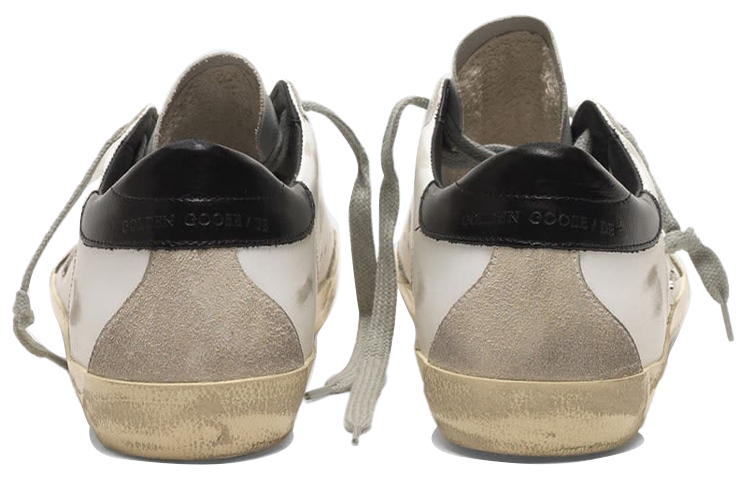 Shop (W) Golden Goose Super Star 'Putih Hitam Distressed Lettering' Sneaker GCOWS590.W55