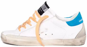 (Women) Golden Goose Super-Star 'White Blue Distressed' GWF00102.F001610.10628 (Women) Golden Goose Super-Star 'White Blue Distressed' GWF00102.F001610.10628