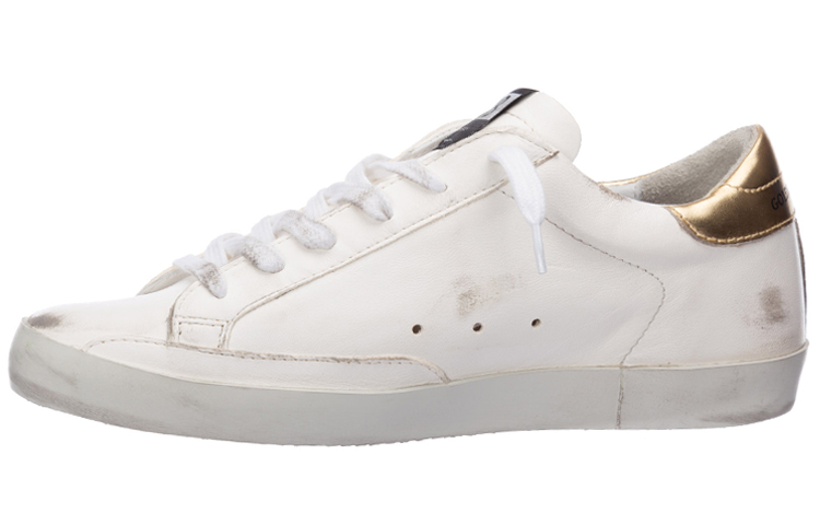 (W) Golden Goose Super-Star 'White Gold Distressed'