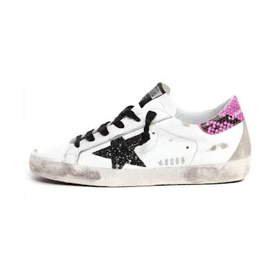 (W) Golden Goose Super Star 'White Pink Distressed'