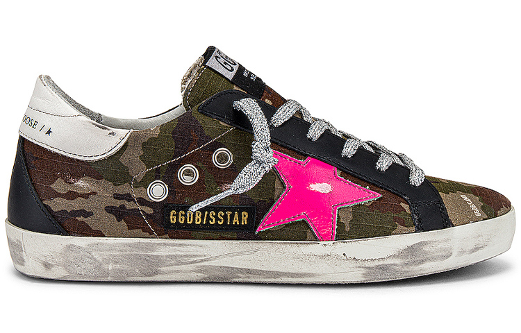 Order 金鵰 SuperStar 女款迷彩色做舊休閒板鞋