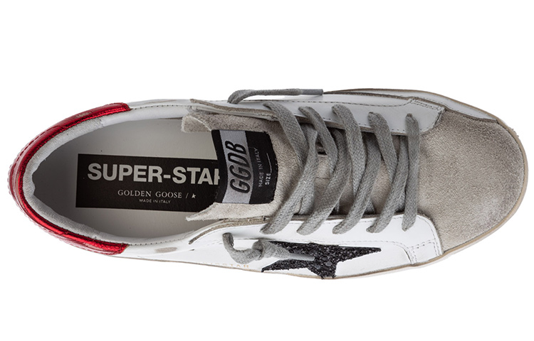 Shop (W) 金鹅超级星“做旧黑色标志红色鞋跟” GWF00101.F000147.80170