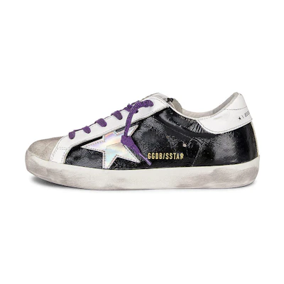(W) Golden Goose Superstar 'Distressed Black White'
