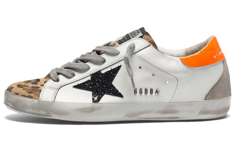 (W) Golden Goose Superstar 'Distressed Leopard Orange'